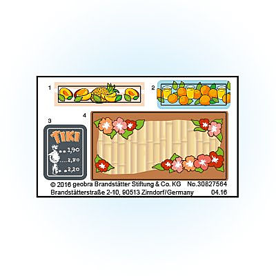 30827564_sparepart/Etikett 6979 "Karibikinsel mit Strandbar